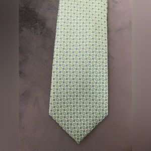 Light green and blue pattern tie